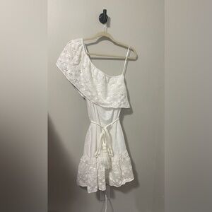 NWT! Maette White One Shoulder Lace‎ Dress